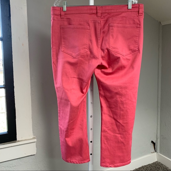 Joe Fresh Pink Slim Fit Capri Cotton Jeans | 14 - Picture 3 of 7